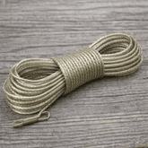 PVC Clothes Line 20M With Hooks | Heavy Duty Galvanized Steel Core Laundry Wet Rope | Durable PVC Coated Clothesline Wire