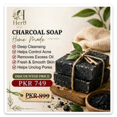 Herb Beauty Charcoal Soap – Home Made | Deep Cleansing & Acne Control | 100gm
