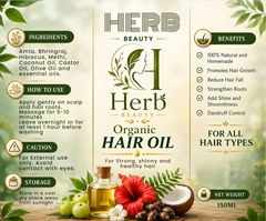 Herb Beauty Strengthening Hair Oil – Amla, Reetha & Shikakai | Nourish, Strengthen, Grow