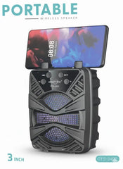 GTS-2422 Portable Bluetooth Speaker | 3 Inch Compact Wireless Speaker | Powerful Sound for Home, Travel & Outdoor