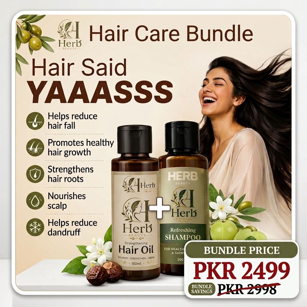 Herb Beauty - Hair Care Bundle | Strengthening Hair Oil + Refreshing Shampoo | Nourish, Strengthen, Revive