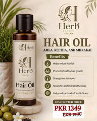 Herb Beauty Strengthening Hair Oil – Amla, Reetha & Shikakai | Nourish, Strengthen, Grow
