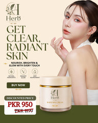 Herb Beauty Whitening Cream – Natural Brightening Formula | Get Clear, Radiant Skin | 30g