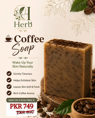 Herb Beauty Coffee Soap – Natural Exfoliating Bar | Wake Up Your Skin Naturally