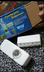 Toothpaste Dispenser with Toothbrush Holder