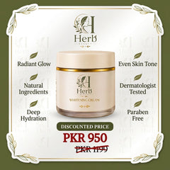 Herb Beauty Whitening Cream – Natural Brightening Formula | Get Clear, Radiant Skin | 30g