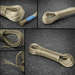 PVC Clothes Line 20M With Hooks | Heavy Duty Galvanized Steel Core Laundry Wet Rope | Durable PVC Coated Clothesline Wire